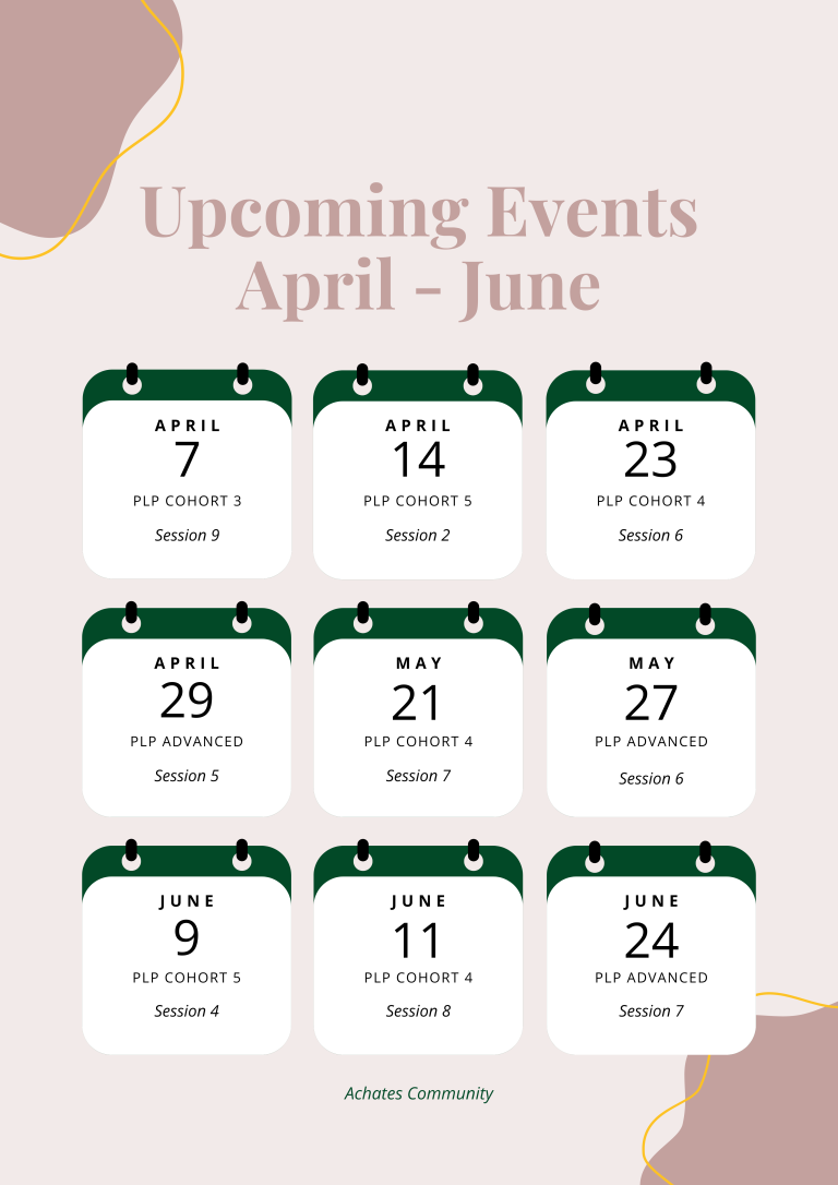 Upcoming events on Achates Community